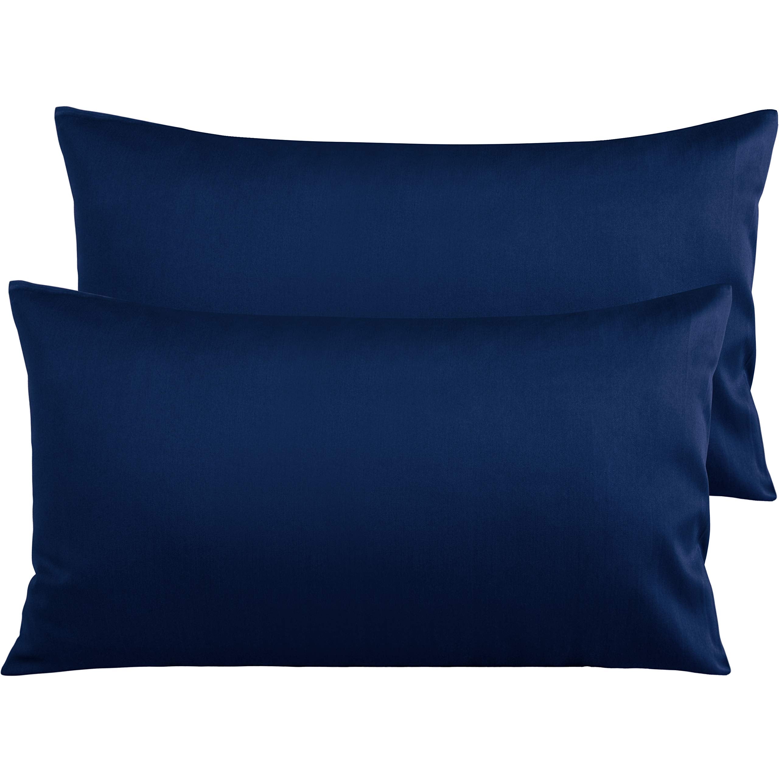Ntbay 500 Thread Count 100% Egyptian Cotton King Pillowcases, Super Soft And Breathable Envelope Closure Pillow Cases, 20X36 Inches, Navy Blue